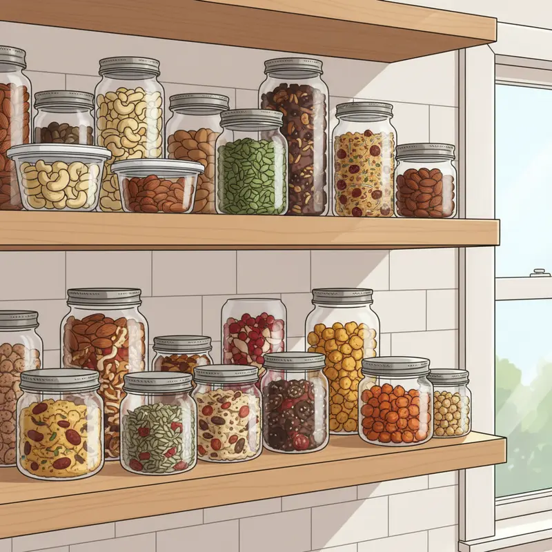 Các loại hạt phổ biến nhiều dinh dưỡng từ hộp quà Tết.