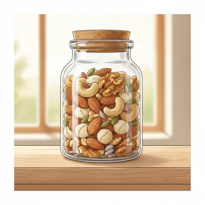 Các loại hạt dinh dưỡng tươi mới, đa dạng sắc màu.