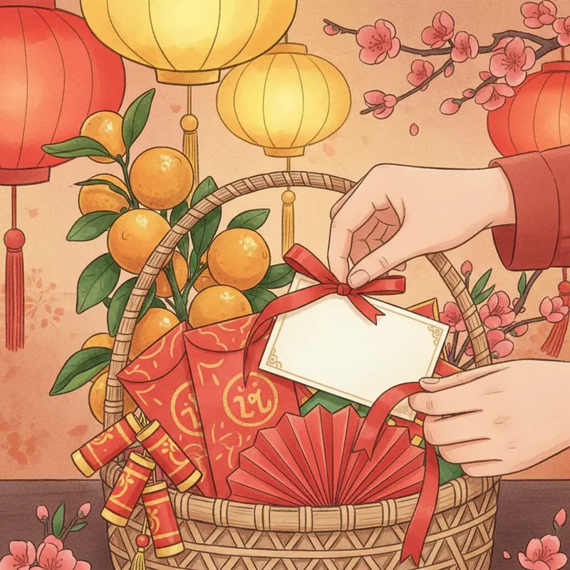 Giỏ quà Tết handmade mang đậm tình cảm và dấu ấn cá nhân.