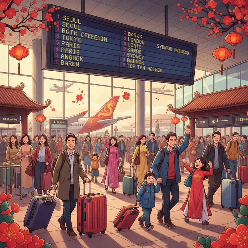 Không khí du lịch nhộn nhịp dịp Tết Nguyên Đán trên khắp Việt Nam.