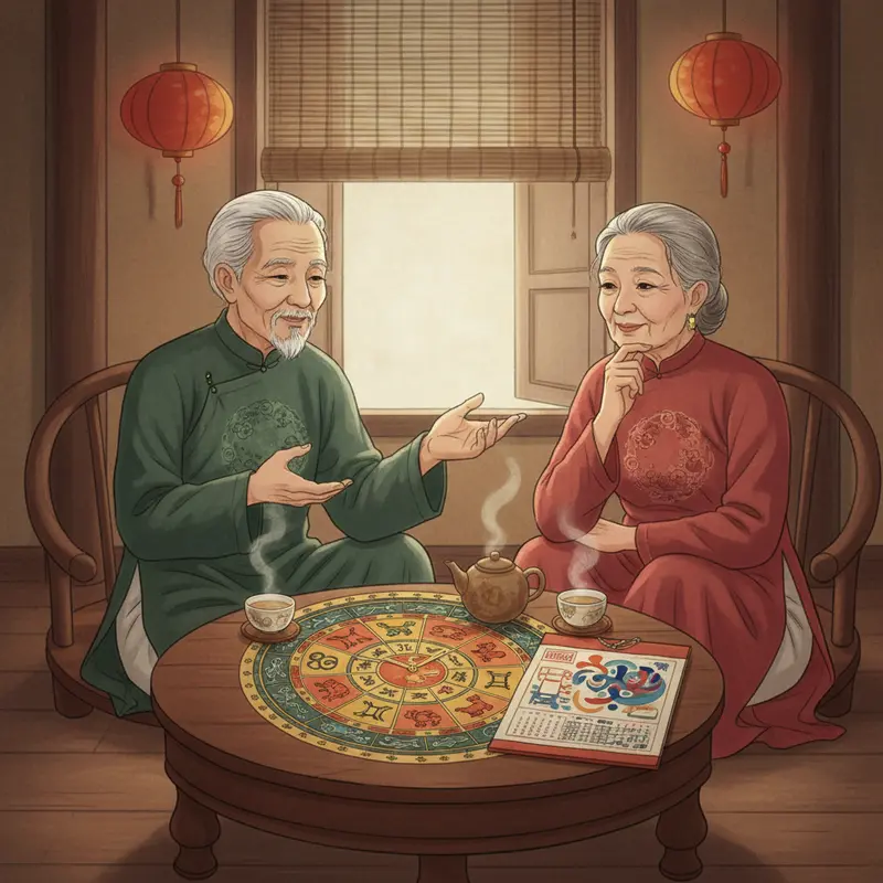 Gia đình Việt niềm nở đón khách xông đất đầu năm mới.