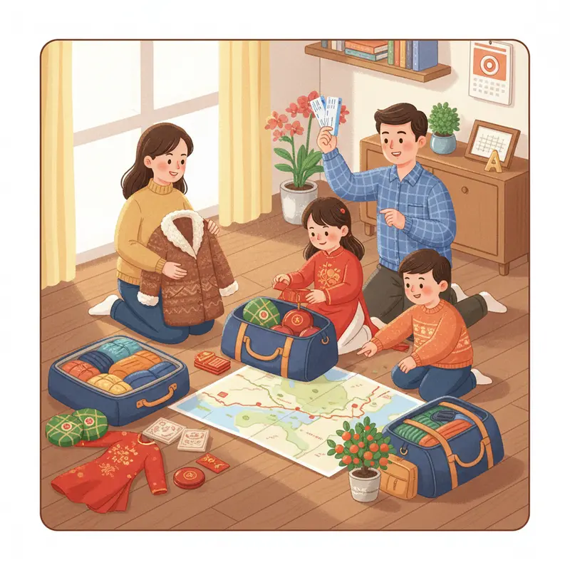 Không khí sum họp gia đình ấm áp vào dịp Tết Nguyên Đán.