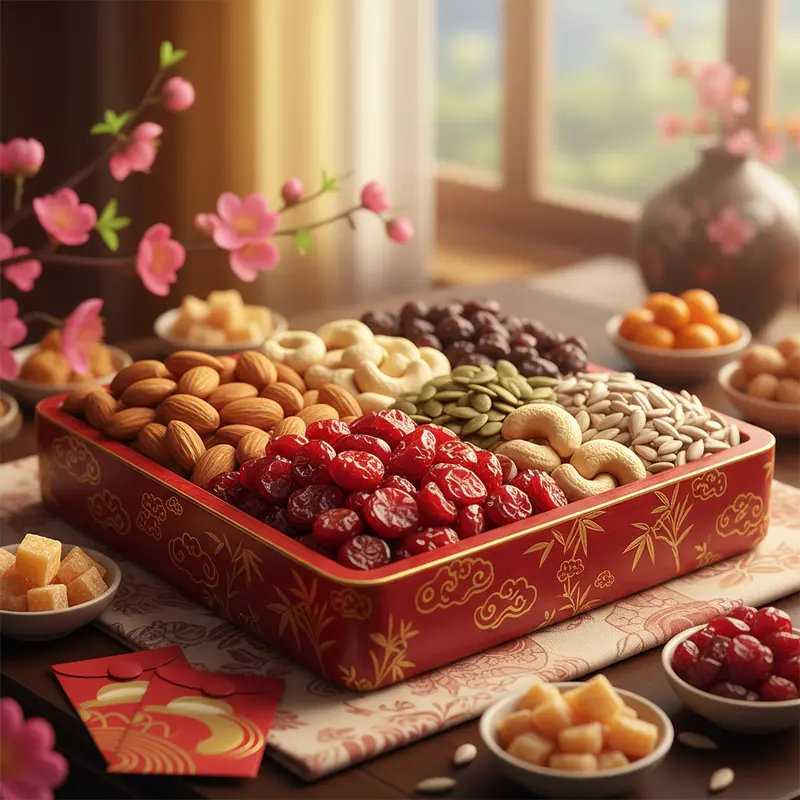 Hạt mắc ca tươi, sang trọng, phù hợp trong hộp quà Tết tăng sức khỏe.