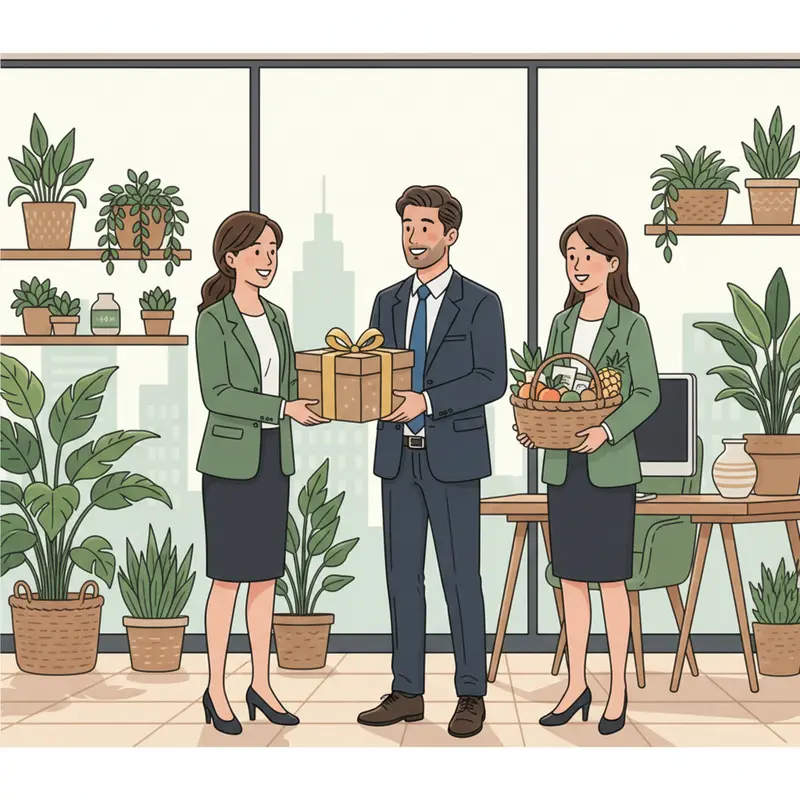 Giỏ quà Tết hữu cơ với các sản phẩm tự nhiên, đóng gói thân thiện môi trường.