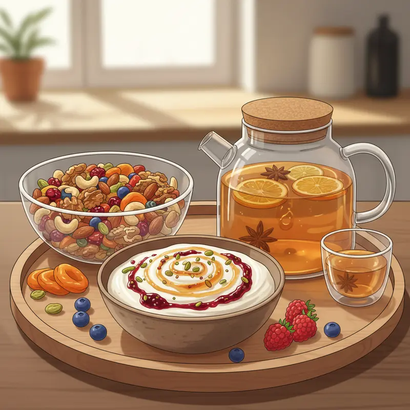 Gia đình Việt quây quần bên bàn tiệc Tết với món ăn kèm lành mạnh.