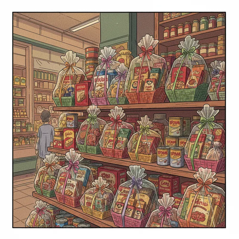 Không khí sum vầy ngày Tết với bánh chưng, mứt và mâm ngũ quả truyền thống.