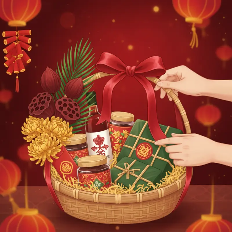 Giỏ quà Tết handmade mang đậm tình cảm và dấu ấn cá nhân.