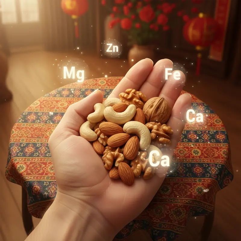 Các loại hạt dinh dưỡng dồi dào vitamin trong mâm Tết truyền thống.