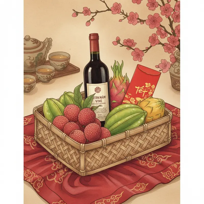 Hộp quà rượu ngoại sang trọng cho dịp Tết.