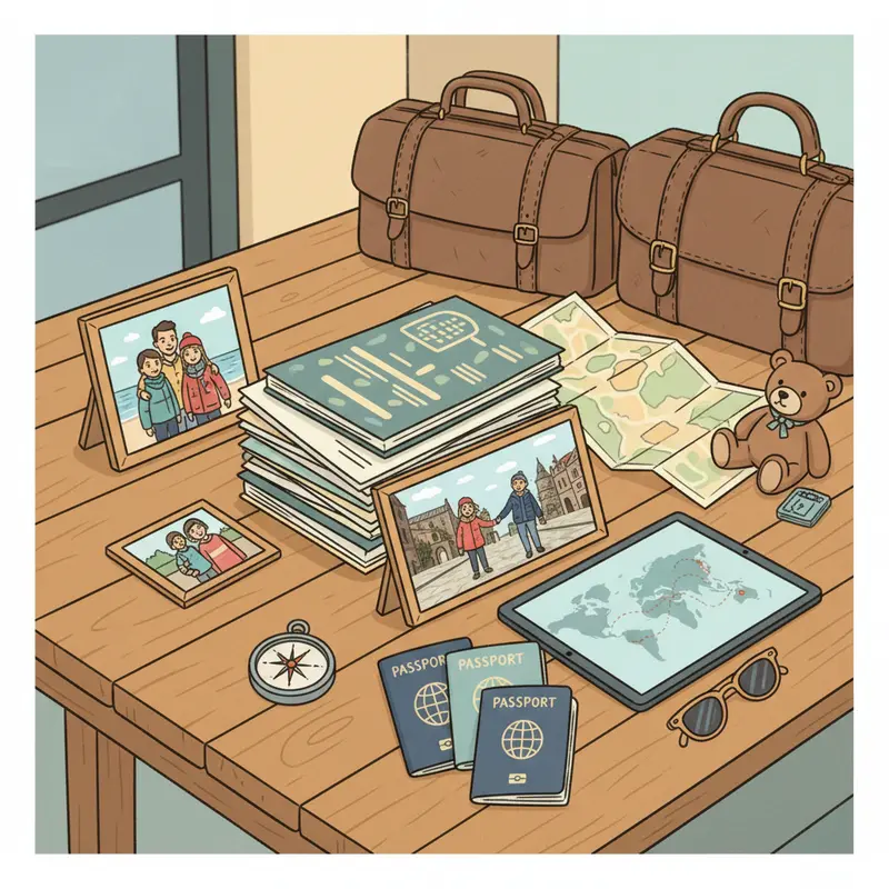 Gia đình chuẩn bị đi du lịch Tết tại sân bay, hào hứng nhưng vẫn chú trọng an toàn.