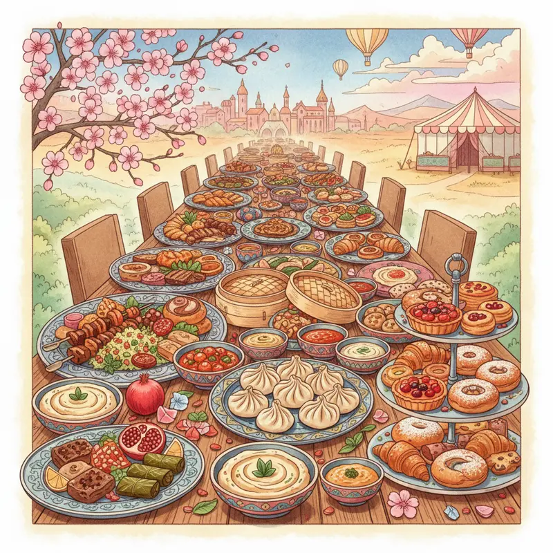 Gia đình hào hứng tại sân bay quốc tế với không khí Tết rộn ràng.