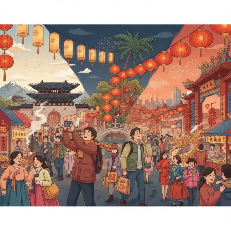 Không khí gia đình sum vầy và trang trí truyền thống dịp Tết Âm lịch.