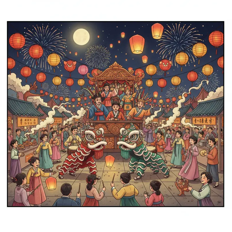 Không khí gia đình sum vầy và trang trí truyền thống dịp Tết Âm lịch.