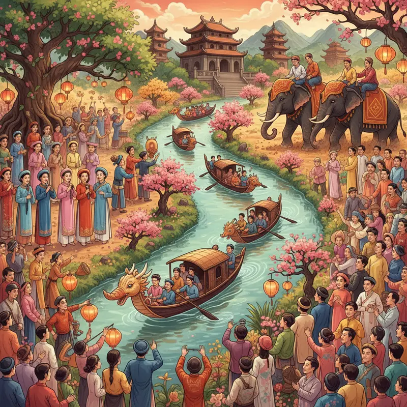 Không khí sum họp gia đình ấm áp vào dịp Tết Nguyên Đán.