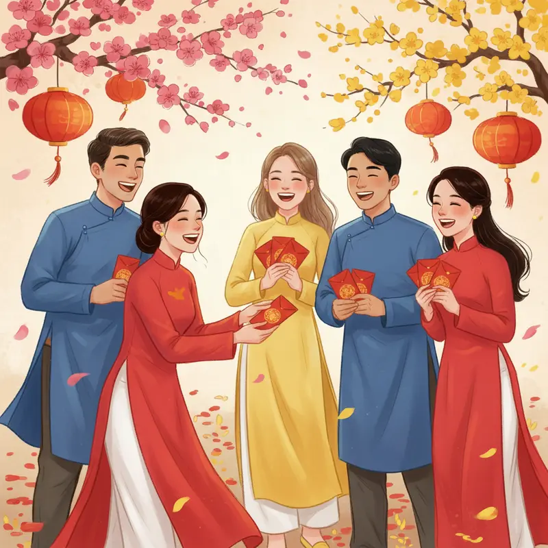 Không gian sum họp Tết ba miền với nét đặc trưng văn hóa riêng.