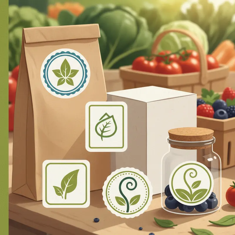 Giỏ quà Tết hữu cơ với các sản phẩm tự nhiên, đóng gói thân thiện môi trường.