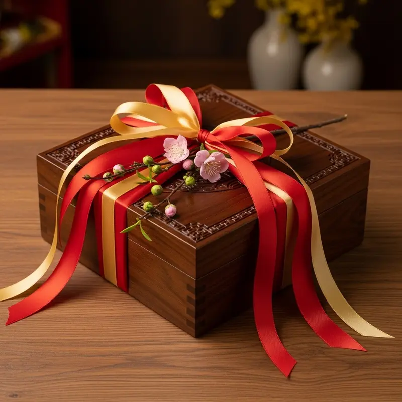 Giỏ quà Tết healthy gồm hoa quả tươi, hạt dinh dưỡng, trà và mật ong, bày trí theo phong cách truyền thống Việt Nam.