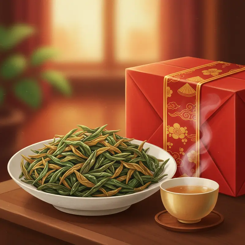 Cây trà Shan Tuyết cổ thụ giữa núi cao Tây Bắc, lá trà phủ lông trắng ánh bạc.