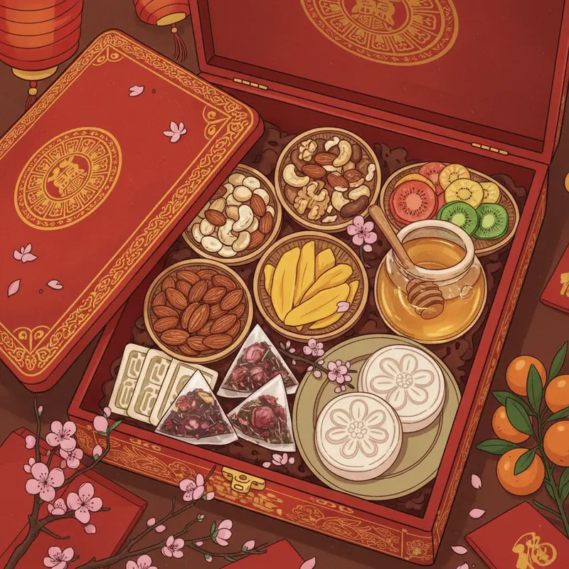 Gia đình Việt quây quần bên bàn tiệc Tết với món ăn kèm lành mạnh.