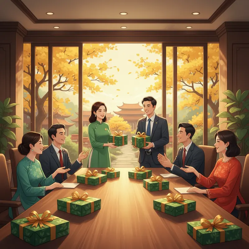 Lựa chọn quà Tết xanh tại cửa hàng có nhiều sản phẩm hữu cơ.