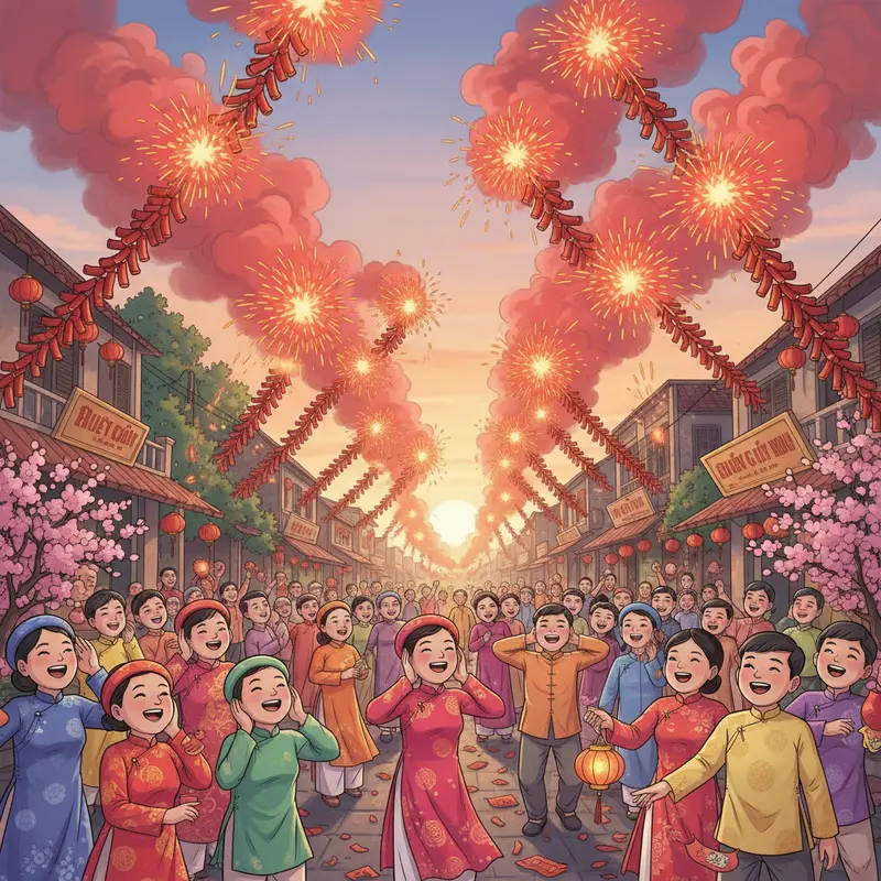 Bàn thờ Thần Tài truyền thống trong nhà người Việt ngày Vía Thần Tài.