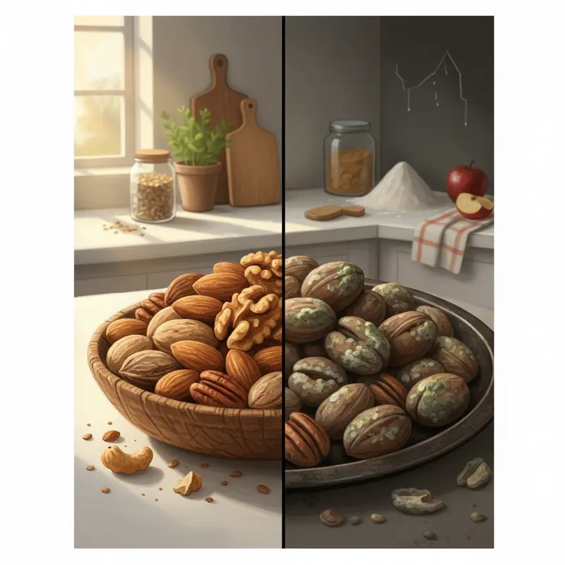 Các loại hạt dinh dưỡng tươi mới, đa dạng sắc màu.