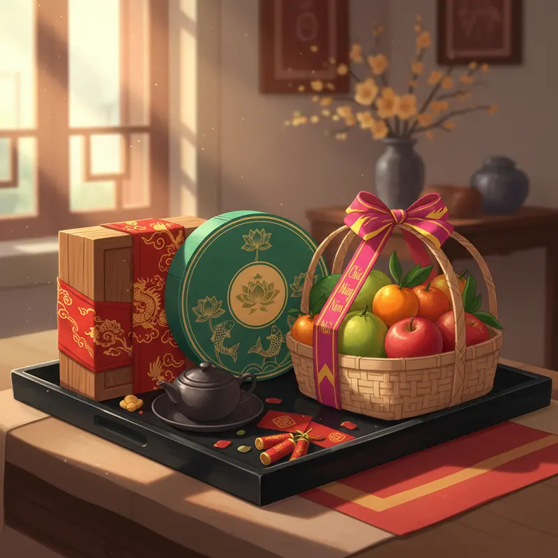 Không gian ngày Tết mang ý nghĩa sum vầy, là dịp gửi gắm tấm lòng qua món quà.