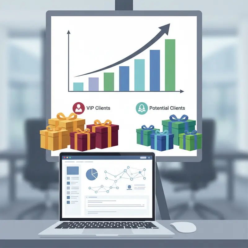 Minh họa sự khác biệt giữa khách hàng VIP và khách hàng tiềm năng tại bàn gặp gỡ.