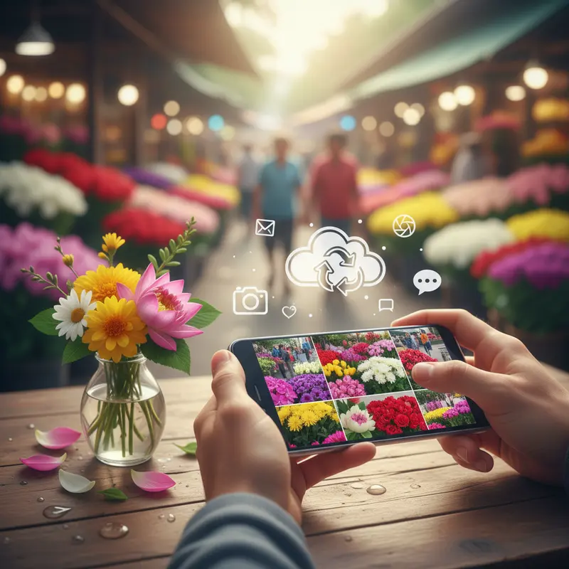 Khung cảnh làng hoa Sa Đéc vào mùa xuân với sắc hoa rực rỡ và du khách nhộn nhịp.