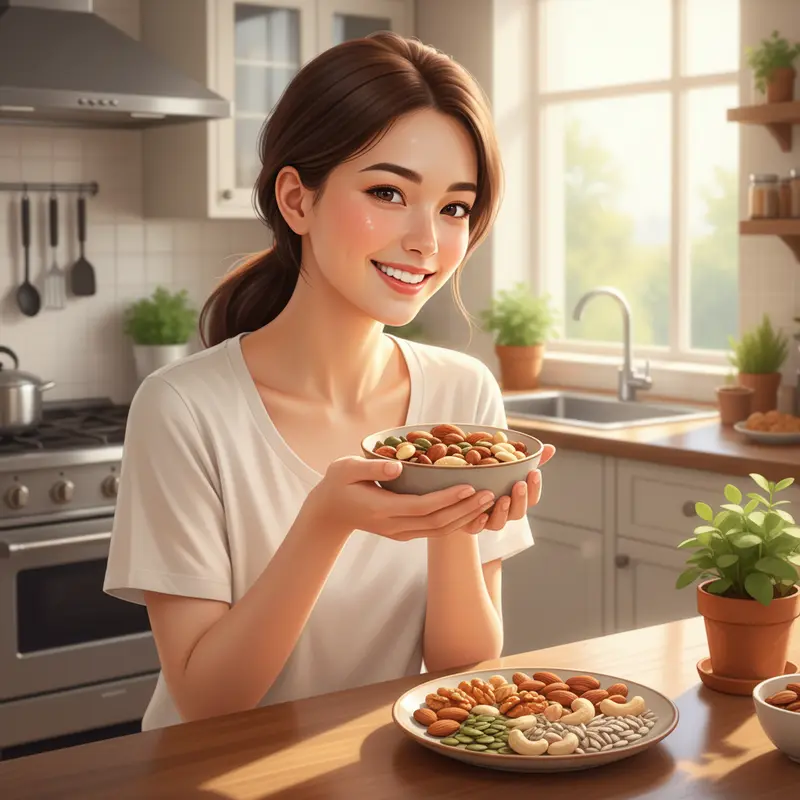 Các loại hạt dinh dưỡng dồi dào vitamin trong mâm Tết truyền thống.