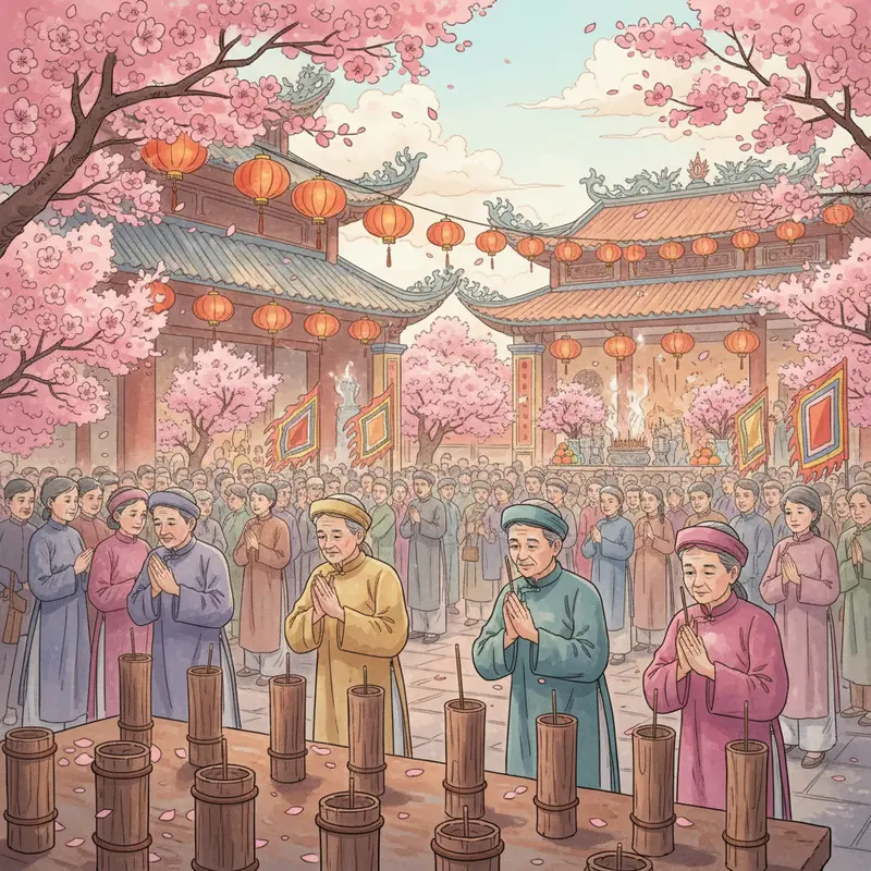 Gia đình Việt sum họp chuẩn bị hóa vàng những ngày đầu năm mới.