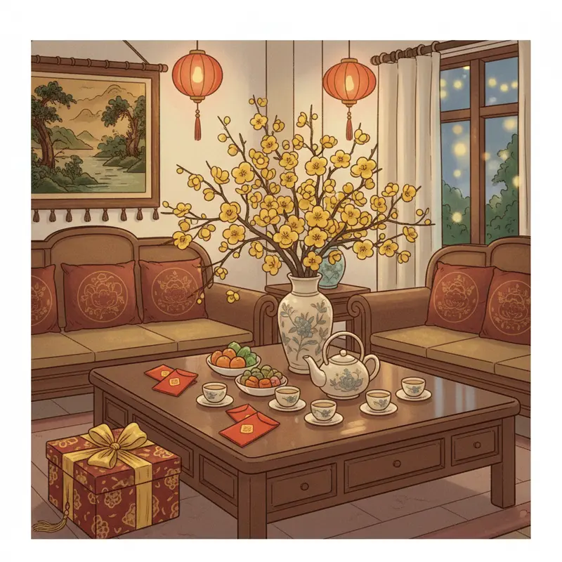 Không gian ngày Tết mang ý nghĩa sum vầy, là dịp gửi gắm tấm lòng qua món quà.