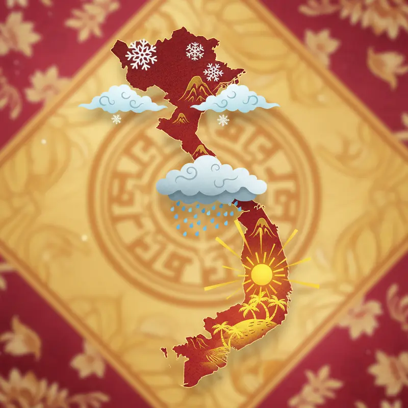 Sự phân hóa thời tiết rõ rệt giữa 3 miền dịp Tết