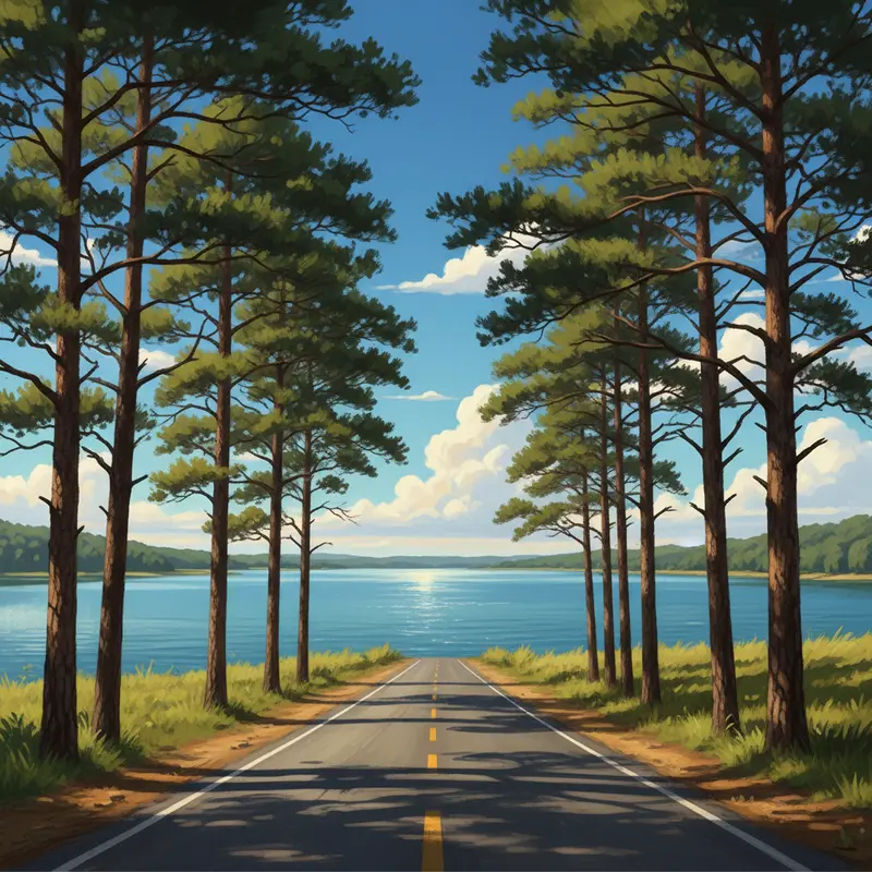 Cung đường đất đỏ bazan dưới nắng xuân rực rỡ.