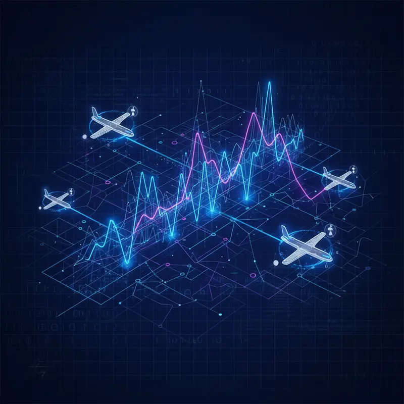 Mô phỏng thuật toán định giá vé máy bay dựa trên cung cầu.