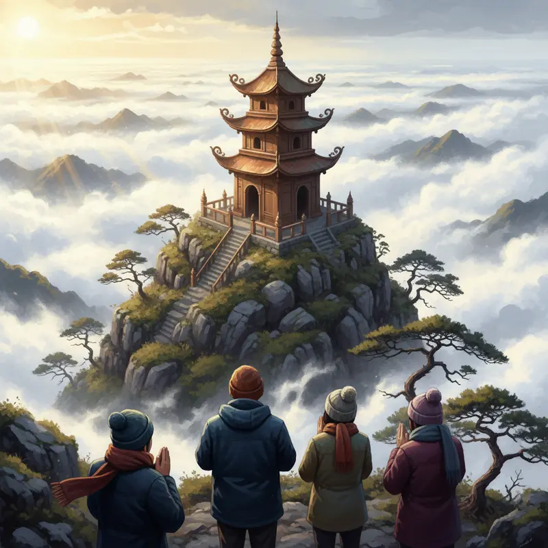 Khoảnh khắc thành kính dâng hương cầu an đầu năm