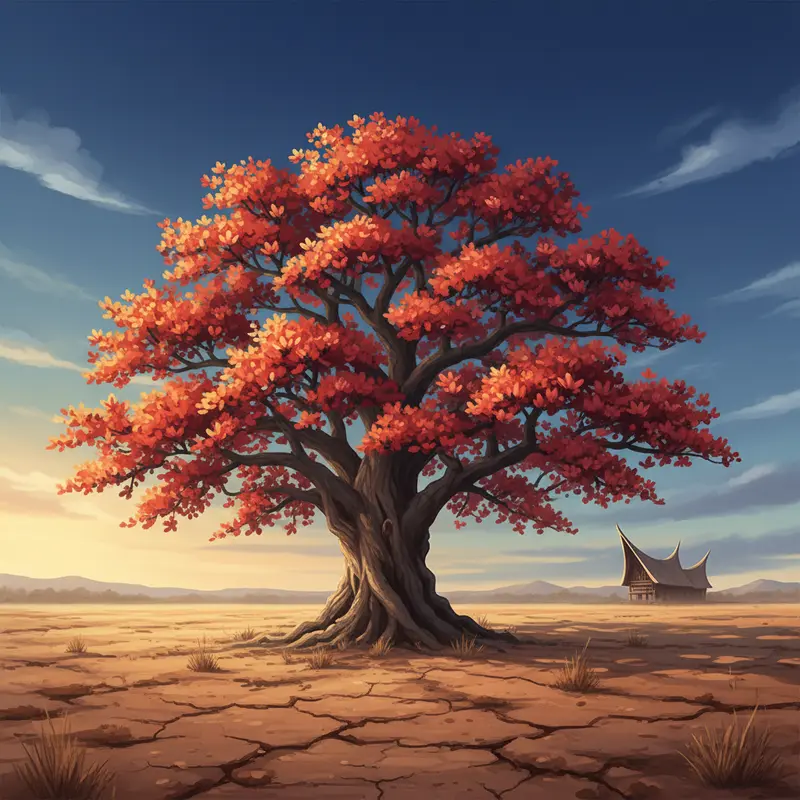 Cung đường đất đỏ bazan dưới nắng xuân rực rỡ.