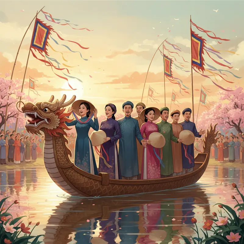 Dòng suối Yến tấp nập thuyền bè đưa du khách trẩy hội Chùa Hương.