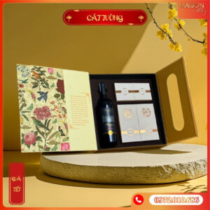Hộp Quà Tết Maison Cát Tường - Rượu vang, sang trọng