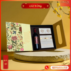 Hộp Quà Tết Maison Cát Tường - Rượu vang, sang trọng