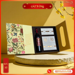 Hộp Quà Tết Maison Cát Tường - Rượu vang, sang trọng