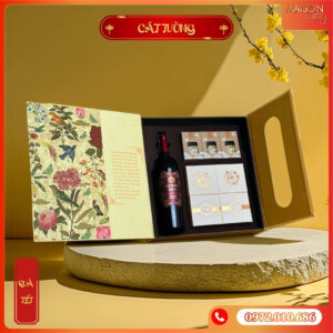 Hộp Quà Tết Maison Cát Tường - Rượu vang, sang trọng