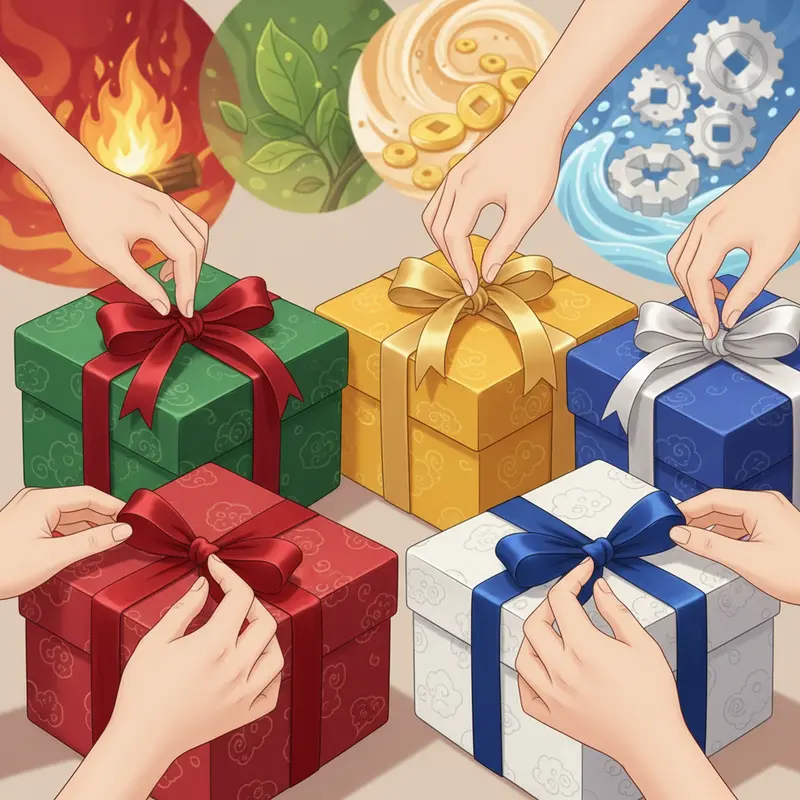 Sơ đồ vòng tròn Tương Sinh và Tương Khắc trong Ngũ Hành.