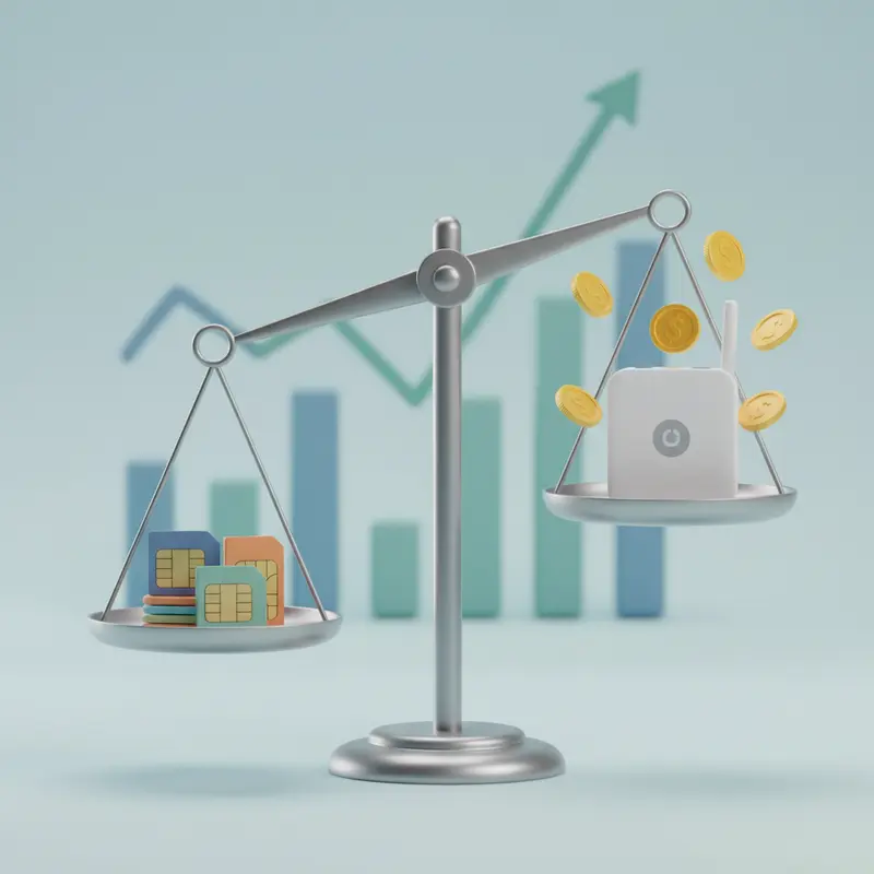 Ba hình thức kết nối phổ biến: Sim vật lý, eSIM và Bộ phát Wifi.