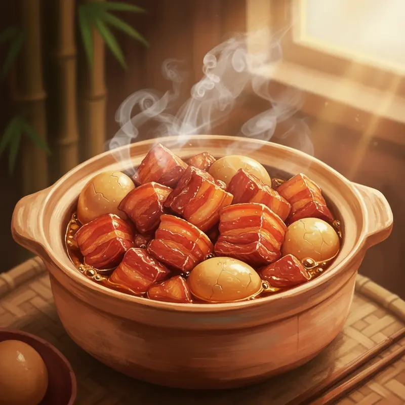 Bánh Chưng xanh với nhân thịt mỡ đậu xanh vàng óng.