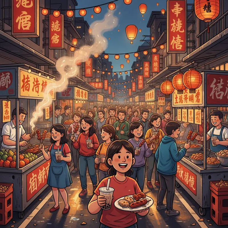 Phố phường Đài Loan rực rỡ sắc đỏ của đèn lồng dịp Tết Nguyên Đán.