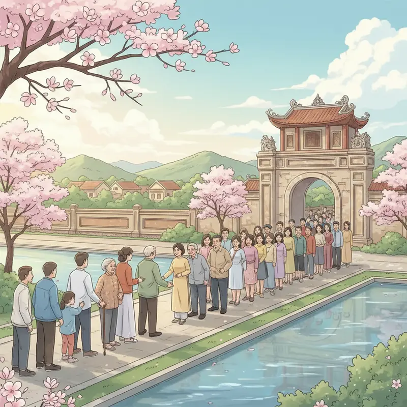 Lựa chọn trang phục lịch sự, kín đáo là nét đẹp văn hóa khi du xuân đầu năm.