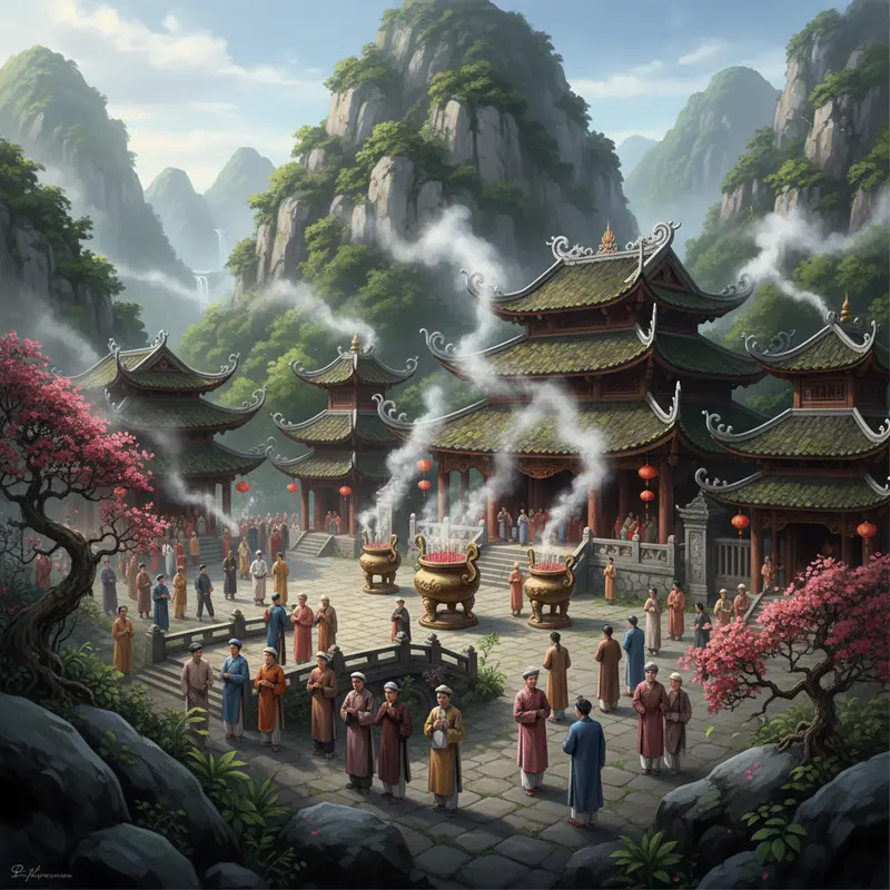 Không khí lễ hội rực rỡ sắc hoa trên đỉnh Núi Bà Đen.
