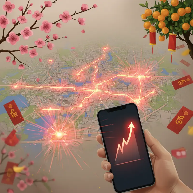 Biểu đồ nhiệt thể hiện nhu cầu tăng cao và cơ chế định giá động ngày Tết.