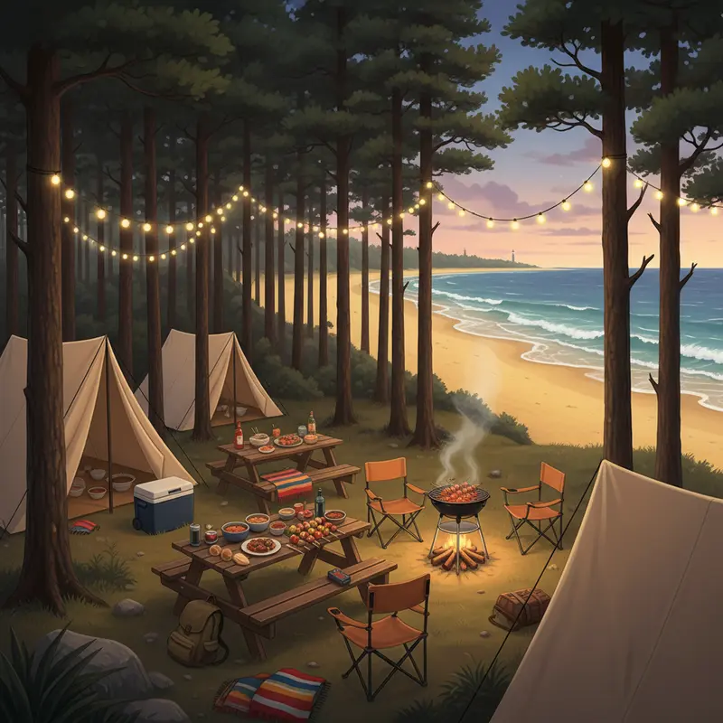 Không gian bên trong lều Glamping với tiện nghi như khách sạn.